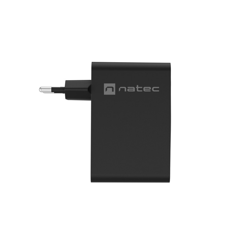 Univerzálna USB nabíjačka Natec GaN 100W, 3X USB-C, 1X USB-A, Čierna
