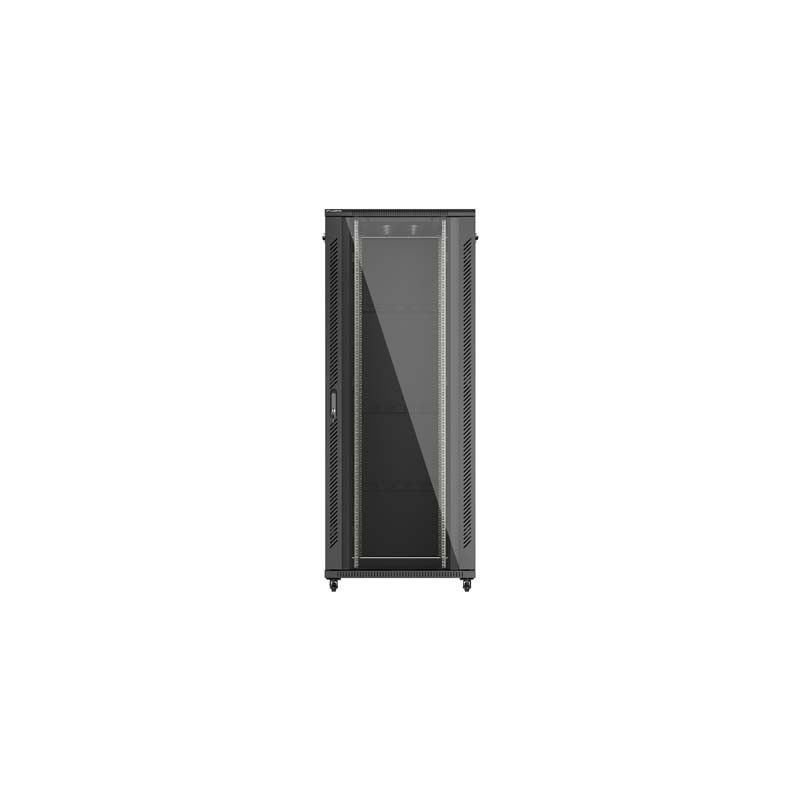 LANBERG 19'' VOĽNE STOJÚCA RACKOVÁ SKRIŇA 42U/800X1000 (FLAT PACK) S PRESKLENÝMI DVERAMI ČIERNA