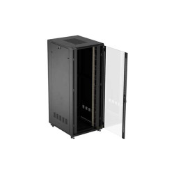LANBERG 19'' VOĽNE STOJÚCA RACKOVÁ SKRIŇA 42U/800X1000 (FLAT PACK) S PRESKLENÝMI DVERAMI ČIERNA