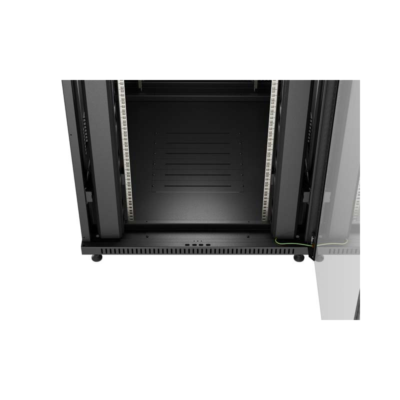 LANBERG 19'' VOĽNE STOJÚCA RACKOVÁ SKRIŇA 42U/800X1000 (FLAT PACK) S PRESKLENÝMI DVERAMI ČIERNA