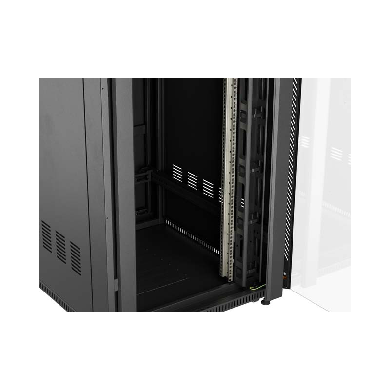 LANBERG 19'' VOĽNE STOJÚCA RACKOVÁ SKRIŇA 42U/800X1000 (FLAT PACK) S PRESKLENÝMI DVERAMI ČIERNA