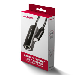 AXAGON ADE-ARC, USB-C 3.2 Gen 1 - Gigabit Ethernet sieťová karta, Realtek 8153, auto inštal