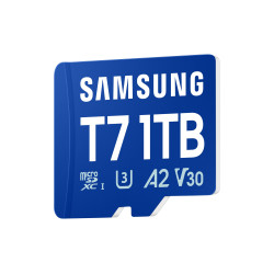 Samsung T7/Micro SDXC/1TB/UHS-I U3 / Class 10/Modrá