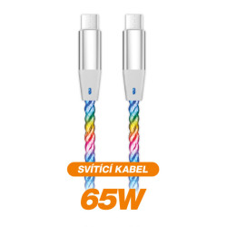 ALIGATOR Dátový kábel LIGHT 3A, 65W USB-C/USB-C 0,5m