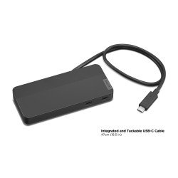 Lenovo USB-C Dual Display Travel Dock (w/adapter)