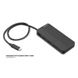 Lenovo USB-C Dual Display Travel Dock (w/adapter)