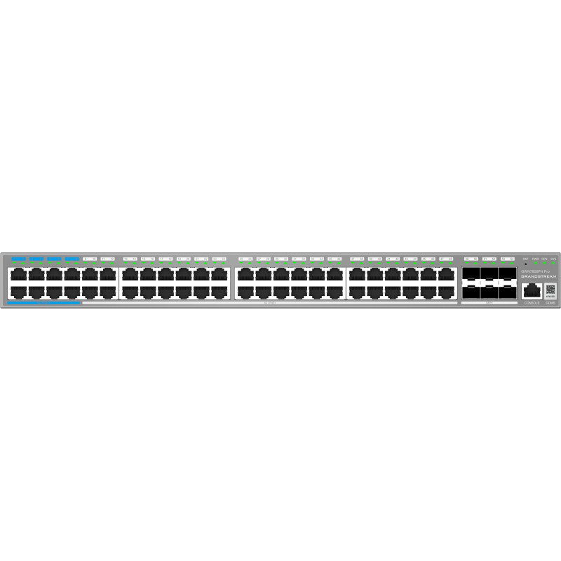 Grandstream GWN7806PH Pre L2++ Managed switch, 48x 1Gb RJ45, PoE++, 6x SFP+, stacking