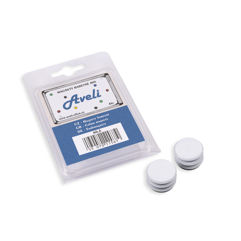Set magnetov AVELI, biela farba