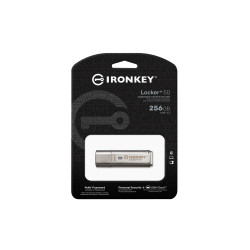 Kingston IronKey Locker+ 50/256GB/USB 3.1/USB-A/Strieborná