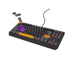 Genesis herná klávesnica THOR 230/TKL/RGB/Outemu Red/Drôtová USB/US layout/Anchor Positive Šedá