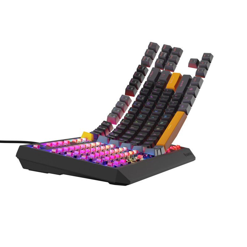 Genesis herná klávesnica THOR 230/TKL/RGB/Outemu Red/Drôtová USB/US layout/Anchor Positive Šedá