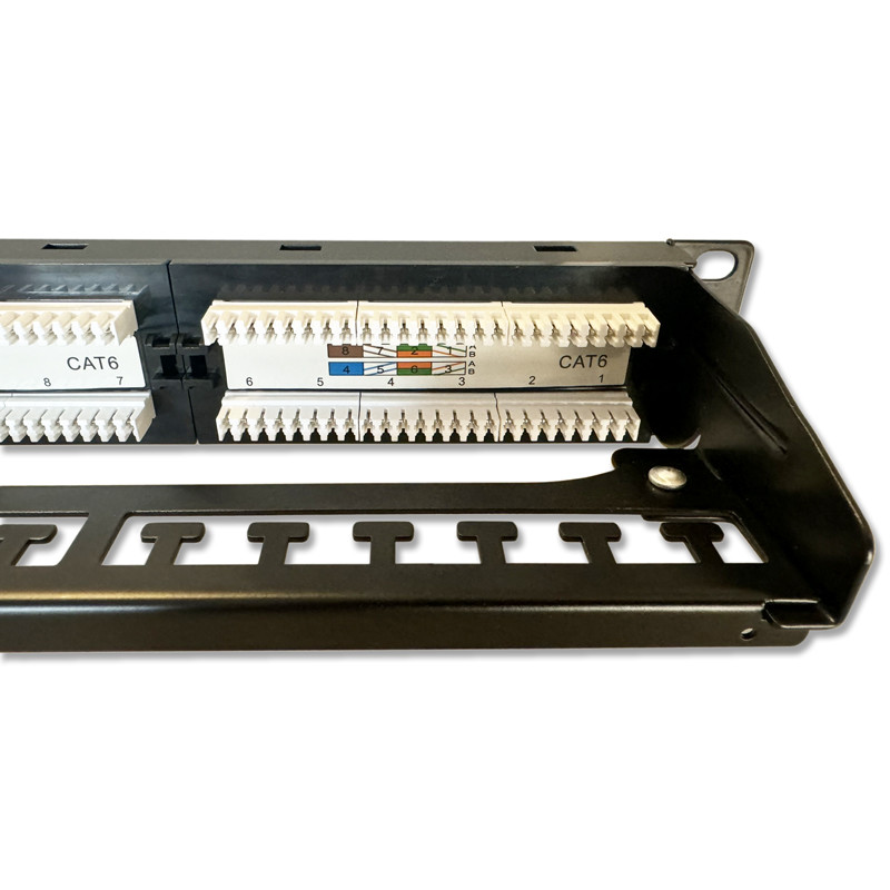 DATACOM Patch panel 19'' UTP 24 port CAT6 DUAL 1U BK (4x6p) VL
