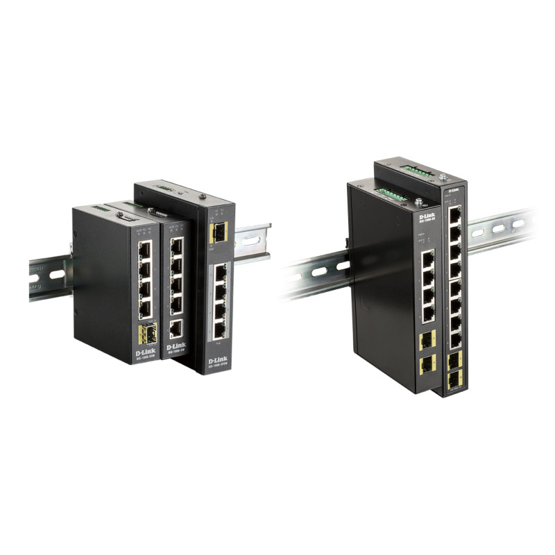 D-Link DIS-100G-6S Priemyselný Gigabit unmanaged switch, 4GbE, 2 SFP