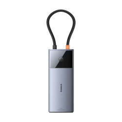 NONAME - Baseus hub Series 2 USB 6v1 (USB-C/HDMI4K60Hz/USB-C(10Gbps)/USB-A(10Gbps)/RJ45/USB-C(PD) sivý