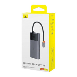 NONAME - Baseus hub Series 2 USB 6v1 (USB-C/HDMI4K60Hz/USB-C(10Gbps)/USB-A(10Gbps)/RJ45/USB-C(PD) sivý