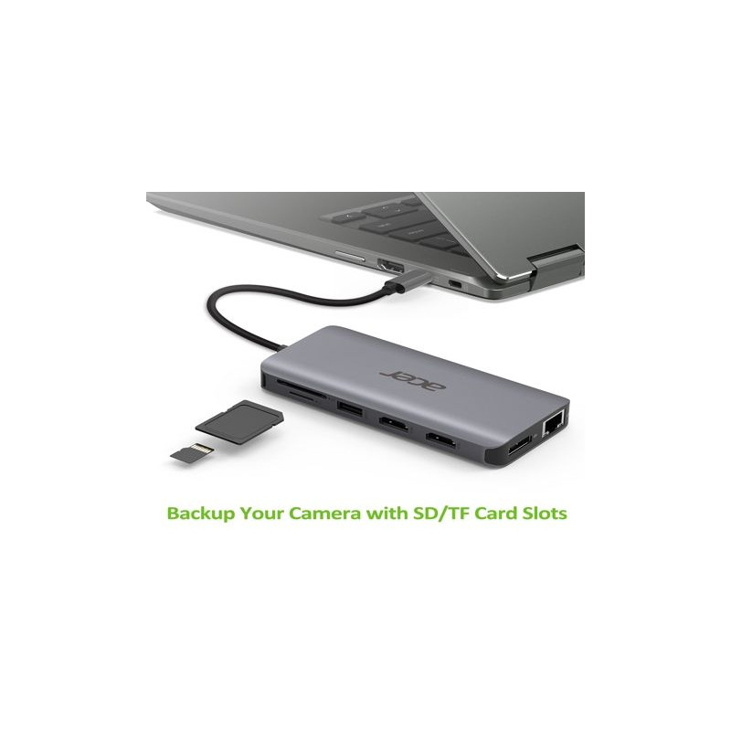 Acer 12in1 USB-C dongle (USB, HDMI, PD, CD, DP, RJ45)