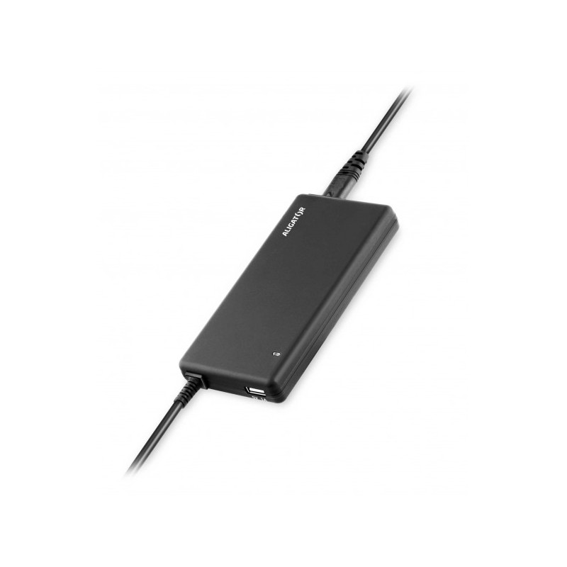 ALIGATOR - Univerzálny adaptér pre notebooky so 16 výmennými konektormi a USB, 90W