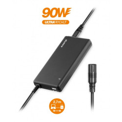 ALIGATOR - Univerzálny adaptér pre notebooky so 16 výmennými konektormi a USB, 90W
