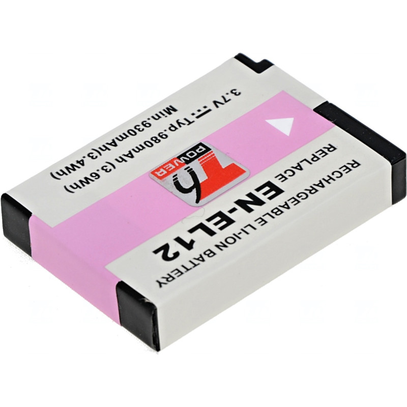 Batérie T6 Power Nikon EN-EL12, 1050mAh, 3,8Wh, čierna