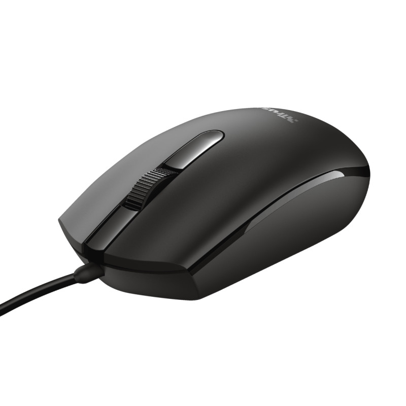 TRUST BASI/Kancelárska/Optická/1 200 DPI/Drôtová USB/Čierna