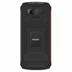EVOLVEO StrongPhone W4, IP68 odolný Dual SIM telefón, 2,8'' LCD, 2500mAh, Powerbanka, černo-červený