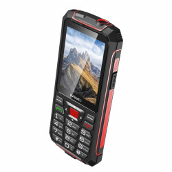 EVOLVEO StrongPhone W4, IP68 odolný Dual SIM telefón, 2,8'' LCD, 2500mAh, Powerbanka, černo-červený
