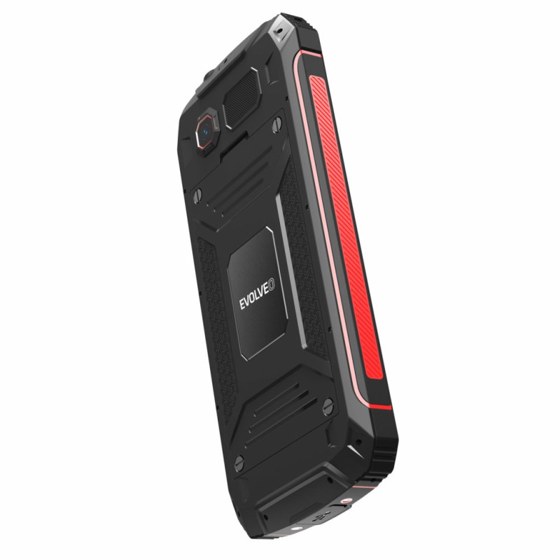 EVOLVEO StrongPhone W4, IP68 odolný Dual SIM telefón, 2,8'' LCD, 2500mAh, Powerbanka, černo-červený