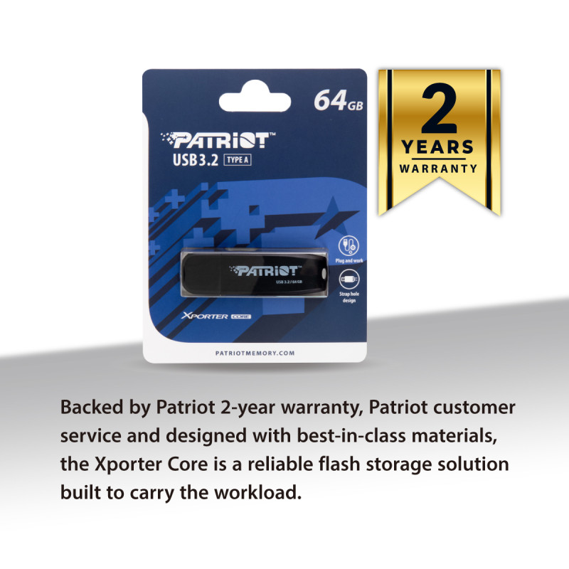 Patriot XPORTER CORE/32GB/USB 3.2/USB-A/Čierna