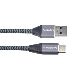 PremiumCord kábel USB-C - USB 3.0 A (USB 3.1 generation 1, 3A, 5Gbit/s) 0,5m oplet