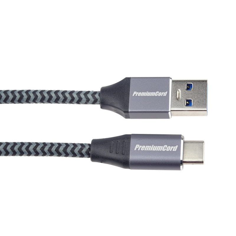 PremiumCord kábel USB-C - USB 3.0 A (USB 3.1 generation 1, 3A, 5Gbit/s) 0,5m oplet
