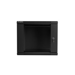 LANBERG - Nástenný rack 19'' 9U 600X450mm černý flat pack