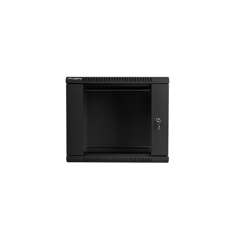 LANBERG - Nástenný rack 19'' 9U 600X450mm černý flat pack