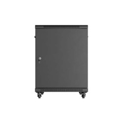 LANBERG INŠTALAČNÝ RACK 19'' 15U 600X800 ČIERNE SKLENENÉ DVERE (PLOCHÉ BALENIE)