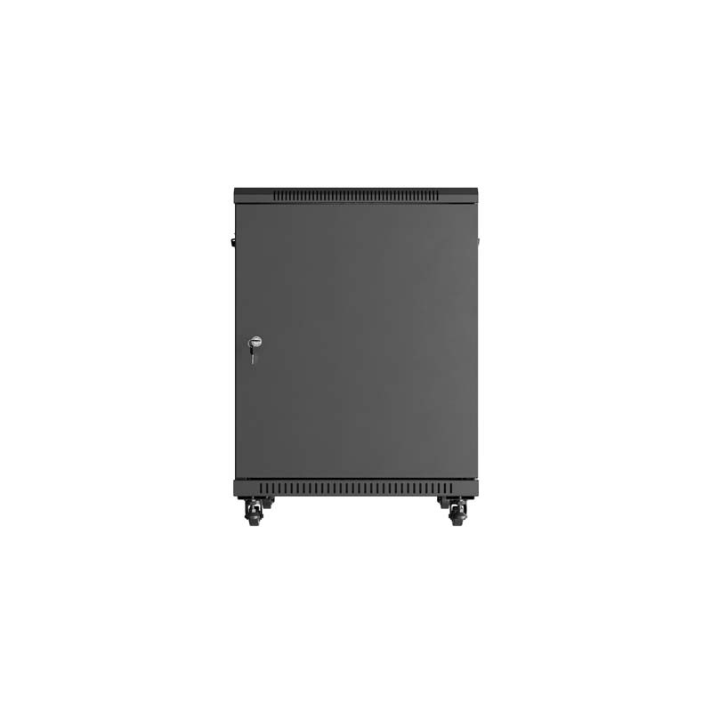 LANBERG INŠTALAČNÝ RACK 19'' 15U 600X800 ČIERNE SKLENENÉ DVERE (PLOCHÉ BALENIE)