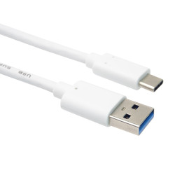 PremiumCord kábel USB-C - USB 3.0 A (USB 3.2 generation 2, 3A, 10Gbit/s) 2m biela