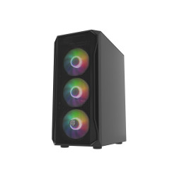 GENESIS - PC skriňa Fury SHOBO/Midi Tower/Transpar./Čierna