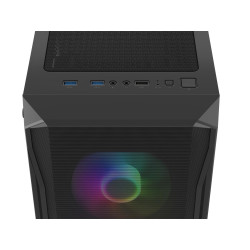 GENESIS - PC skriňa Fury SHOBO/Midi Tower/Transpar./Čierna