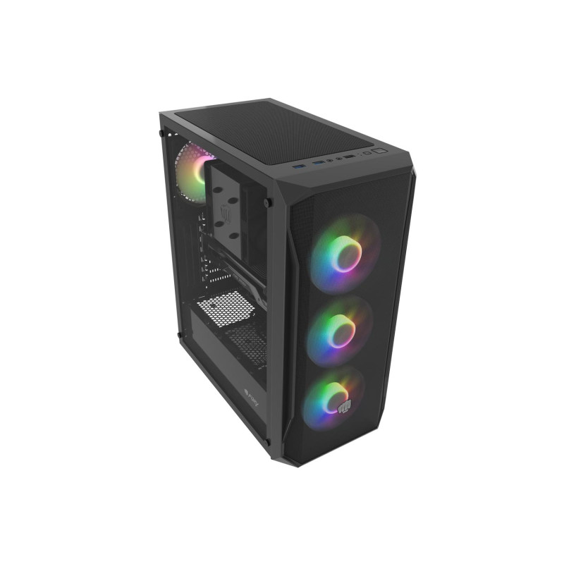 GENESIS - PC skriňa Fury SHOBO/Midi Tower/Transpar./Čierna