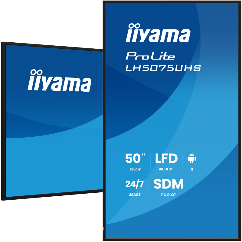 50'' iiyama LH5075UHS-B2AG:VA,4K UHD,Android,24/7