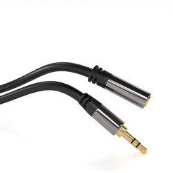 PremiumCord HQ tienený predlžovací kábel Jack 3.5mm - Jack 3.5mm M/F 5m