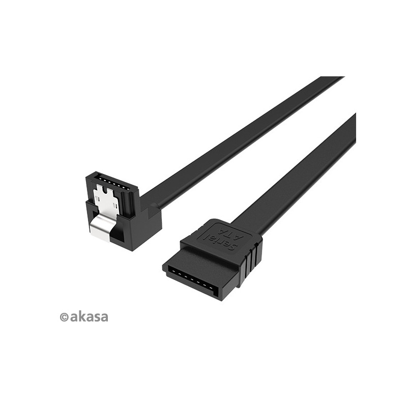 AKASA - Proslim SATA kábel 90° - 50 cm