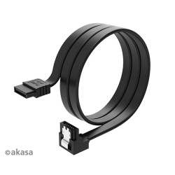 AKASA - Proslim SATA kábel 90° - 50 cm
