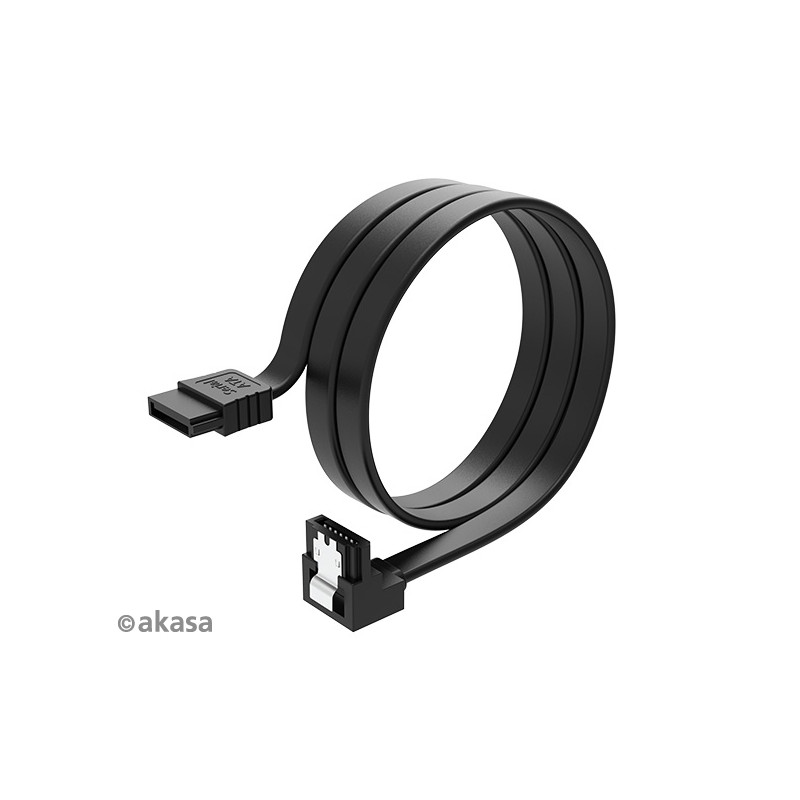 AKASA - Proslim SATA kábel 90° - 50 cm