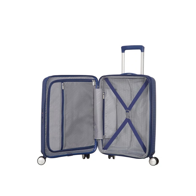 American Tourister Soundbox Spinner Exp. 55 Navy