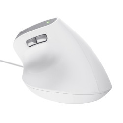 Trust Bayo II/Vertikálna/Optická/Pre pravákov/2 400 DPI/Drôtová USB/Biela
