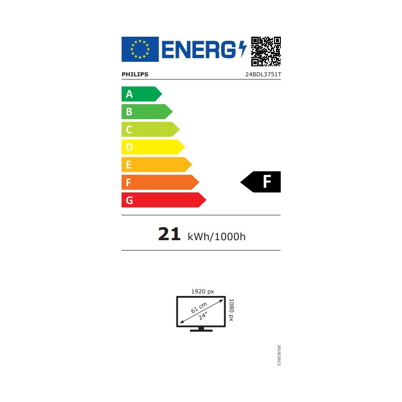 24'' E-LED Philips 24BDL3751T-FHD, 250c, PCap, 24/7