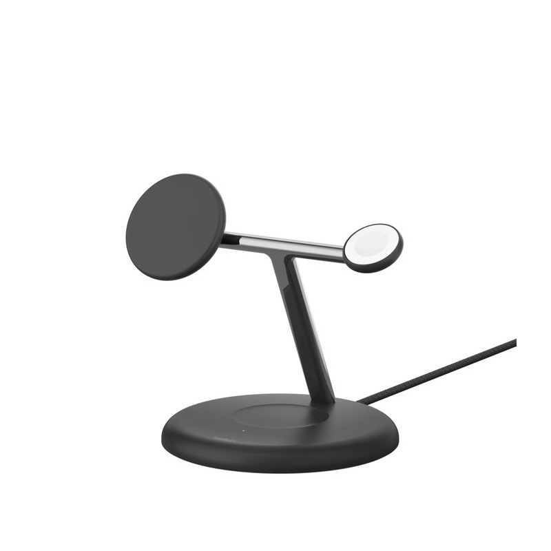 Belkin BOOST CHARGE PRE Qi2, 15W 3v1 magnetický stojan, čierny