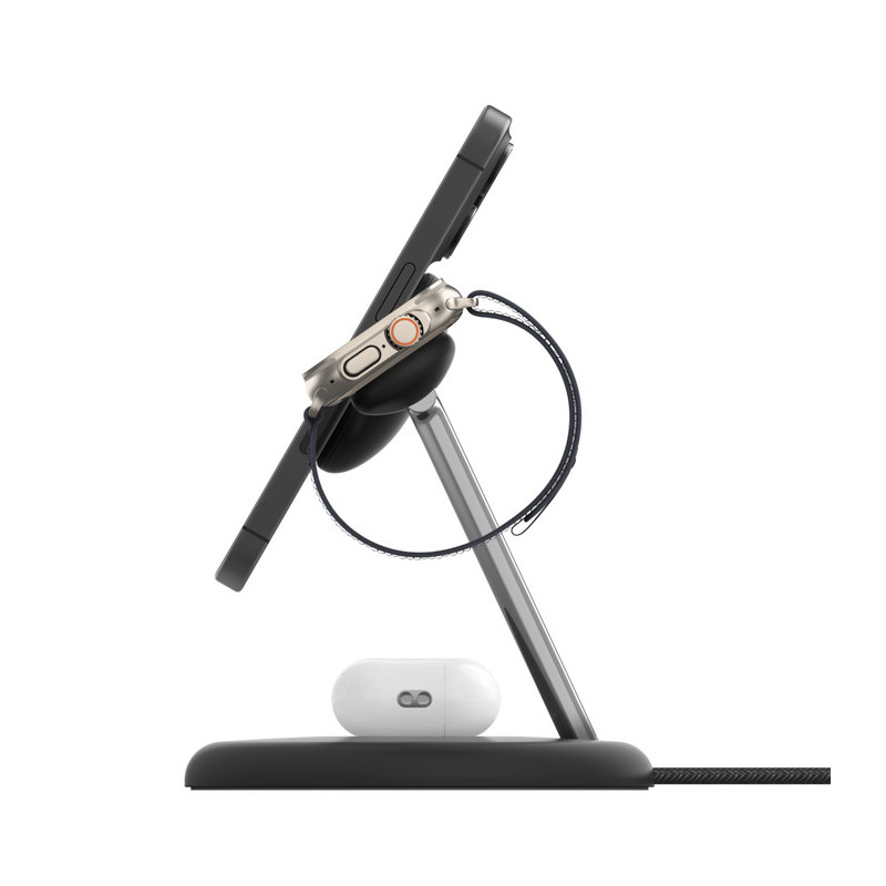 Belkin BOOST CHARGE PRE Qi2, 15W 3v1 magnetický stojan, čierny