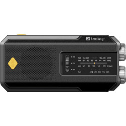 NONAME - Sandberg Surviovor All-in-1 2000 mAh, FM/AM rádio s ďalšími funkciami, čierna