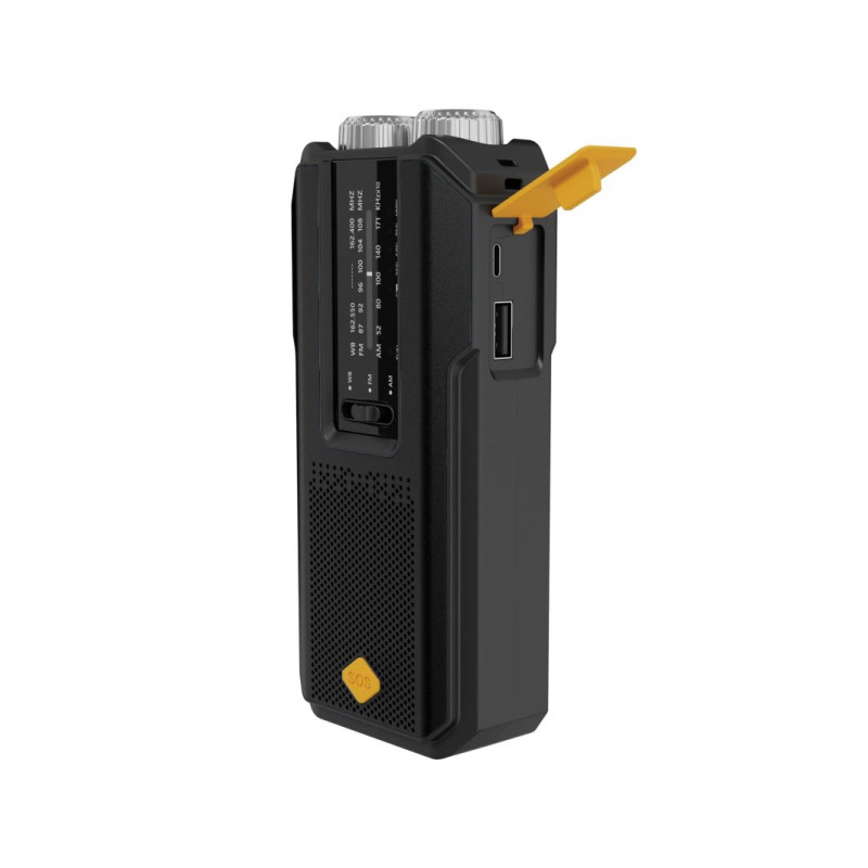 NONAME - Sandberg Surviovor All-in-1 2000 mAh, FM/AM rádio s ďalšími funkciami, čierna